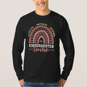 Educate Motivate Inspirier Kindergarten Lehrer Leo T-Shirt