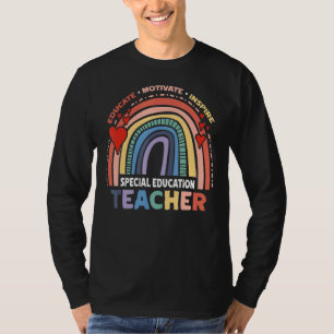 Educate Motivate Inspirier Special Bildung Teacher T-Shirt
