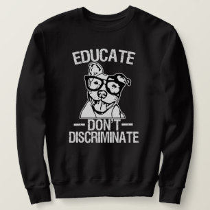 Educate sondern nicht lustige Pitbull Strickjacke Sweatshirt