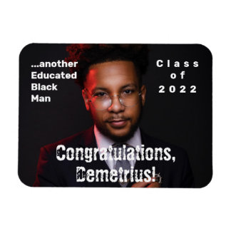 Educated Black Man 2022 Abschluss Foto Magnet