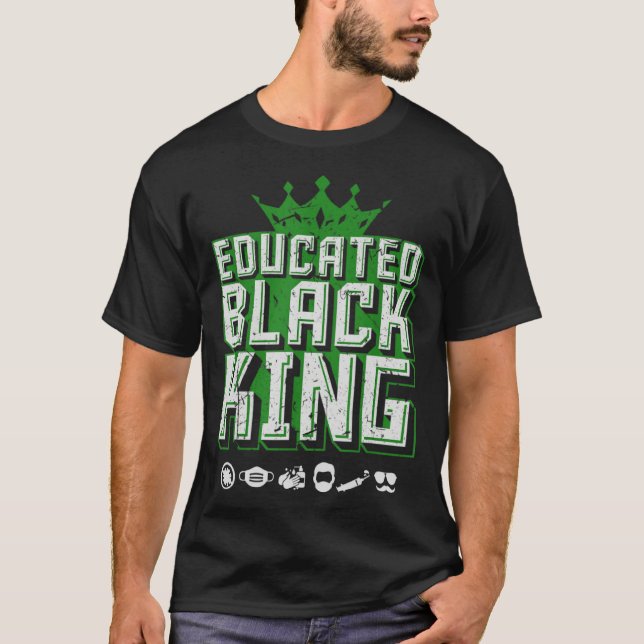 Educated Black Pride King  Fathers Day Oversized T-Shirt (Vorderseite)