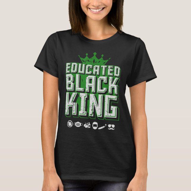 Educated Black Pride King  Fathers Day Oversized T-Shirt (Vorderseite)
