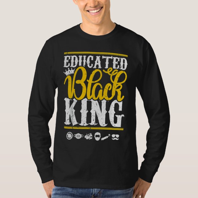 Educated Black Pride King Fathers Day Plus Size T-Shirt (Vorderseite)