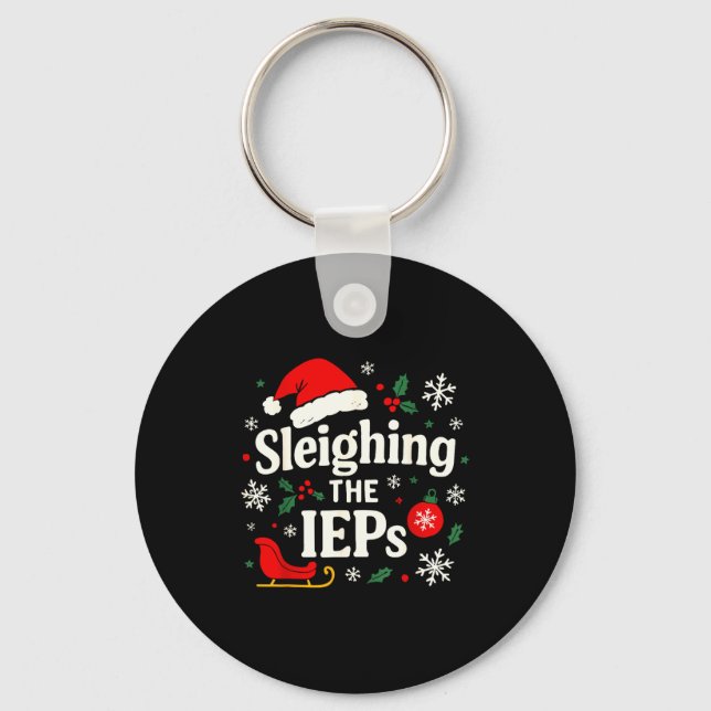Education Special Teacher IEPs Psych Sleighing Jok Schlüsselanhänger (Vorderseite)