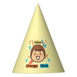 Educative Birthday Colorful Footprints Partyhütchen