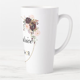 Éducatrice Floral Watercolor Latte Tasse