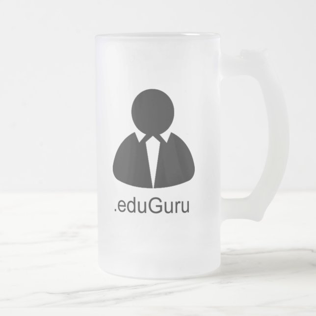 .eduGuru Bier-Tasse 16 Unze Mattglas Bierglas (Rechts)