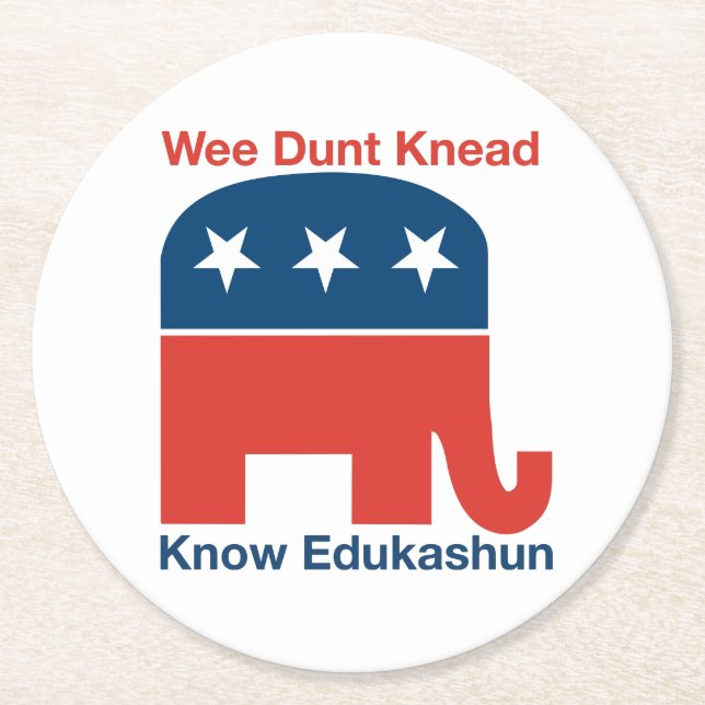 Edukashun - runde Untersetzer (Vorderseite)