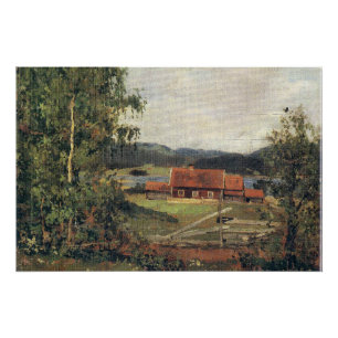 Edvar Munch - Landschaft. Maridalen von Oslo. Poster