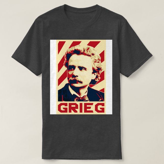 Edvard Grieg Retro T-Shirt (Design vorne)