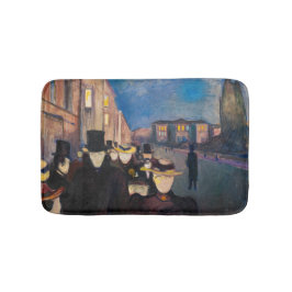 Edvard Munch - Abend auf der Karl Johan Street Badematte