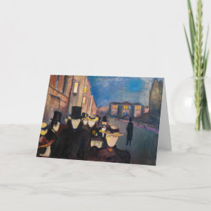 Edvard Munch - Abend auf der Karl Johan Street Karte