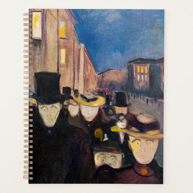 Edvard Munch - Abend auf der Karl Johan Street Planer (Vorderseite)
