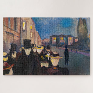Edvard Munch - Abend auf der Karl Johan Street Puzzle