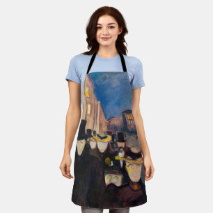 Edvard Munch - Abend auf der Karl Johan Street Schürze