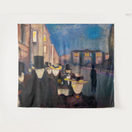 Edvard Munch - Abend auf der Karl Johan Street Wandteppich