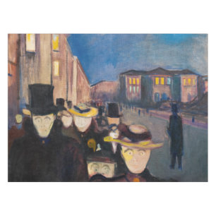 Edvard Munch - Abend auf der Karl Johans gate Tischdecke