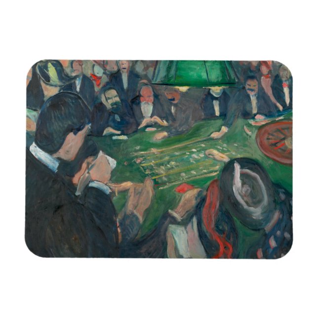 Edvard Munch - Am Roulette-Tisch Magnet (Horizontal)