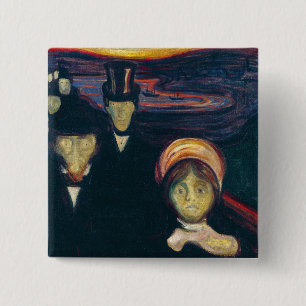 Edvard Munch - Angst Button