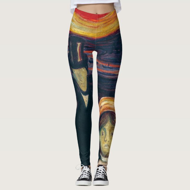 Edvard Munch - Angst Leggings (Vorderseite)