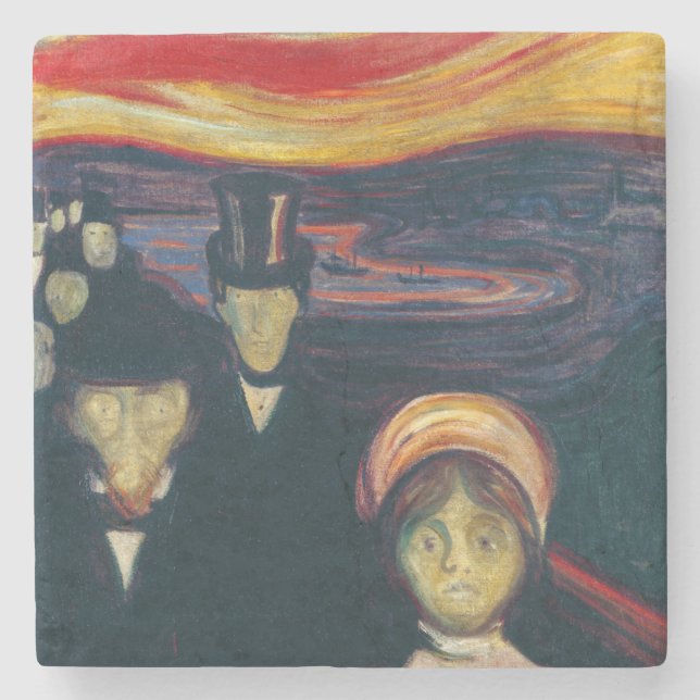 Edvard Munch - Angst Steinuntersetzer (Vorderseite)