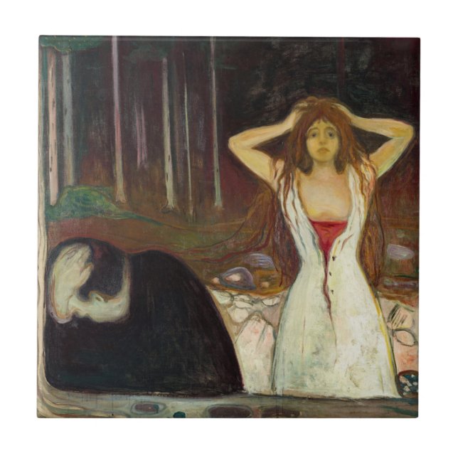 Edvard Munch - Asche Fliese (Vorderseite)