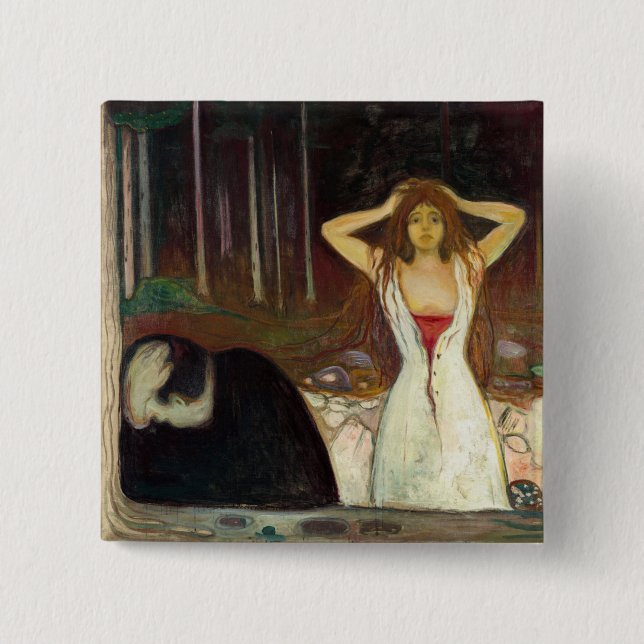 Edvard Munch - Ashes Button (Vorderseite)