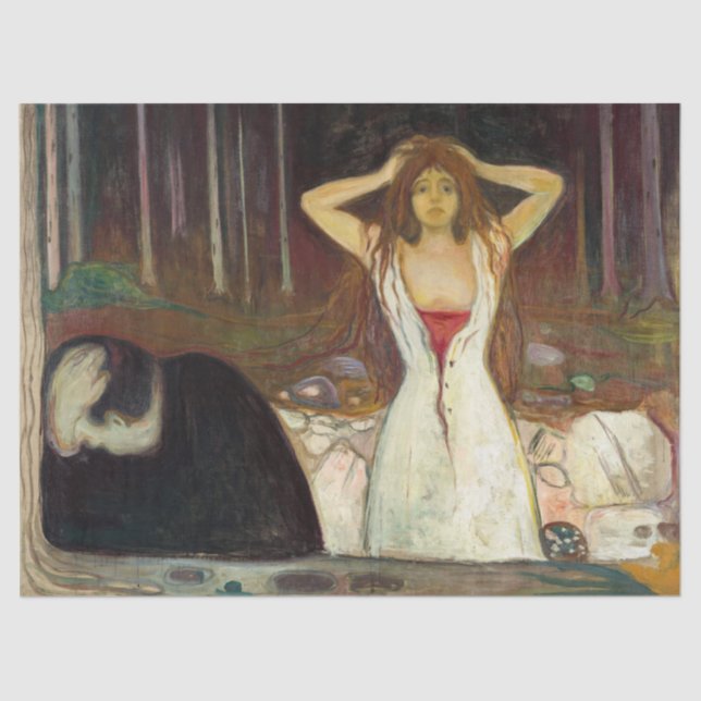 Edvard Munch - Ashes Seidenpapier (Vorderseite)