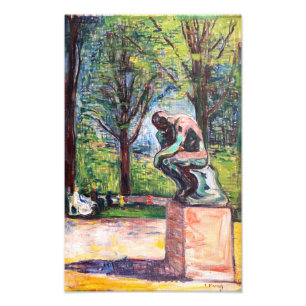 Edvard Munch - Der Denker von Rodin Fotodruck