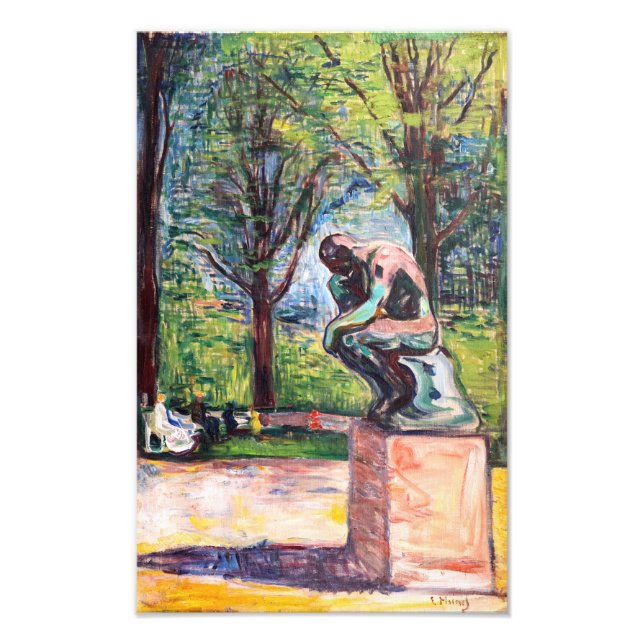 Edvard Munch - Der Denker von Rodin Fotodruck (Vorne)