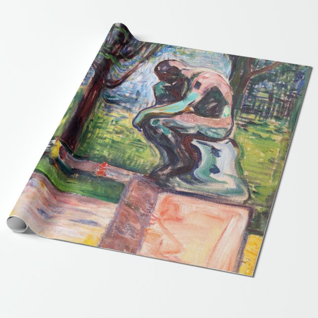 Edvard Munch - Der Denker von Rodin Geschenkpapier (Ungerollt)