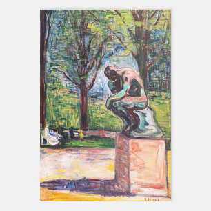 Edvard Munch - Der Denker von Rodin Geschenkpapier Set