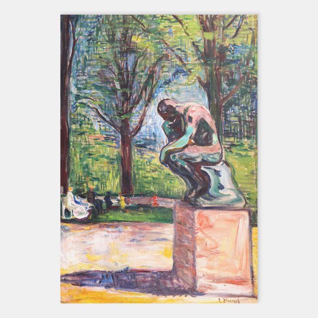Edvard Munch - Der Denker von Rodin Geschenkpapier Set (Von Creator hochgeladen)