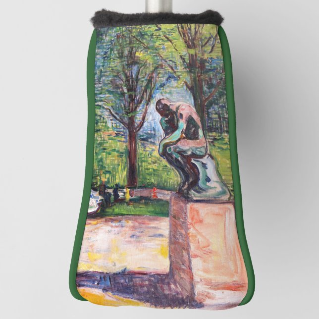 Edvard Munch - Der Denker von Rodin Golf Headcover (Rotieren 90)