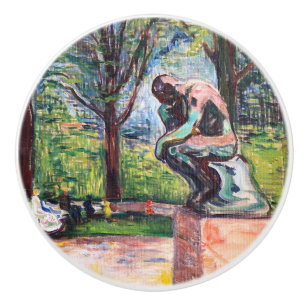 Edvard Munch - Der Denker von Rodin Keramikknauf