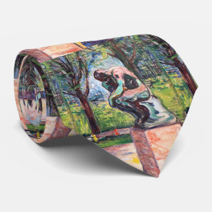 Edvard Munch - Der Denker von Rodin Krawatte