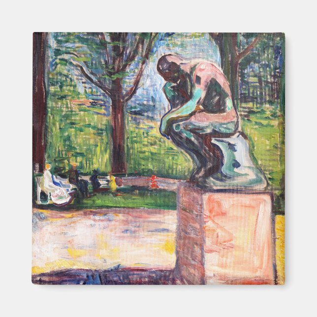 Edvard Munch - Der Denker von Rodin Magnet (Vorne)