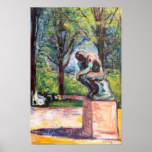 Edvard Munch - Der Denker von Rodin Poster