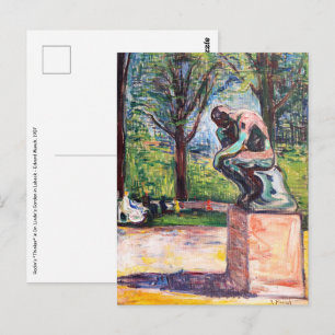 Edvard Munch - Der Denker von Rodin Postkarte