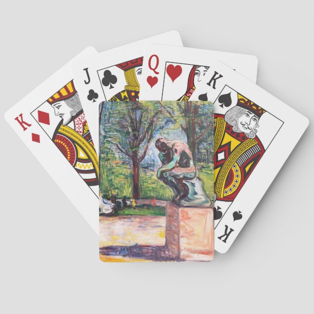 Edvard Munch - Der Denker von Rodin Spielkarten (Rückseite)
