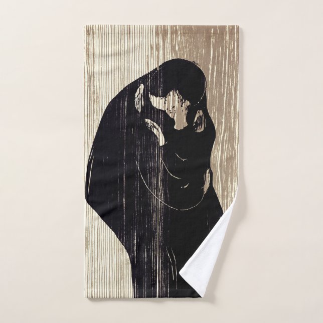 Edvard Munch - Der Kuss IV Badhandtuch Set (Handtuch)