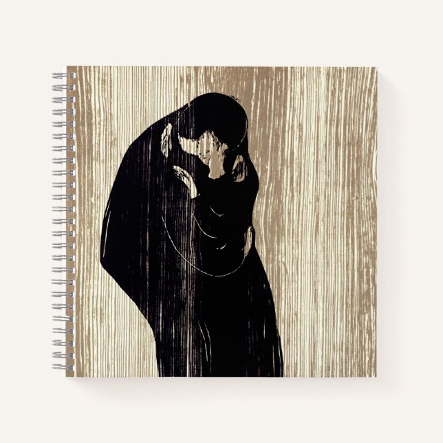 Edvard Munch - Der Kuss IV Notizbuch (Vorderseite)