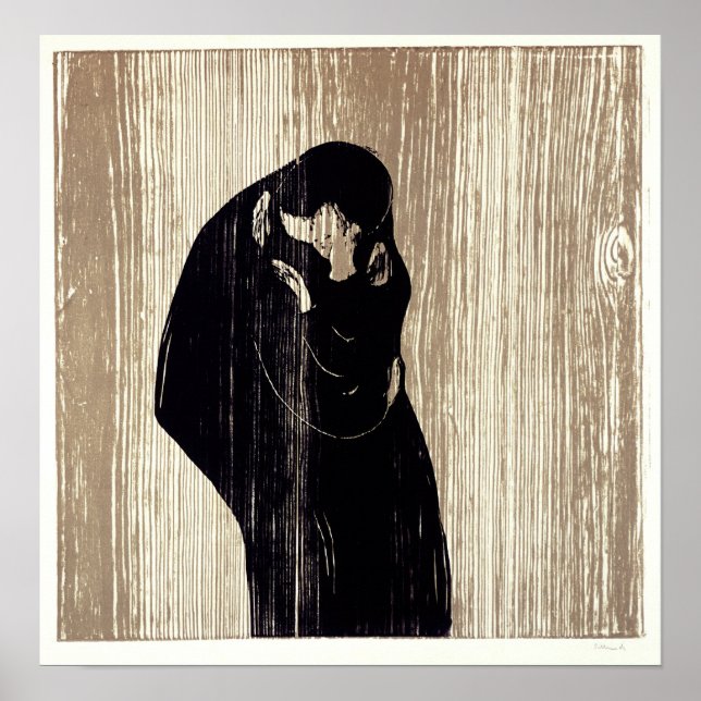 Edvard Munch - Der Kuss IV Poster (Vorne)