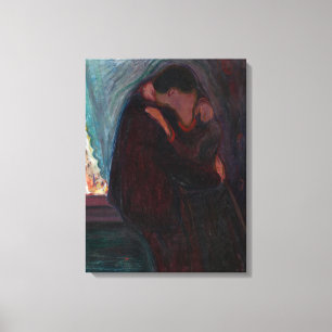 Edvard Munch - Der Kuss Leinwanddruck
