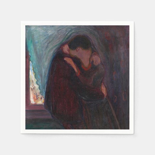 Edvard Munch - Der Kuss Serviette (Vorderseite)