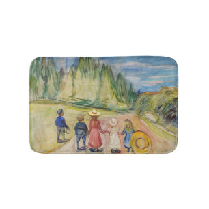 Edvard Munch - Der Märchenwald Badematte