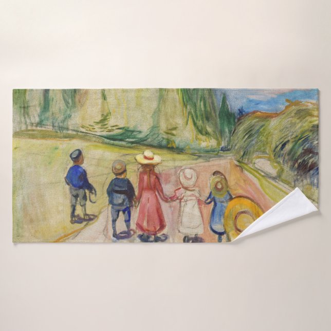 Edvard Munch - Der Märchenwald Badhandtuch Set (Badehandtuch)