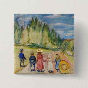 Edvard Munch - Der Märchenwald Button