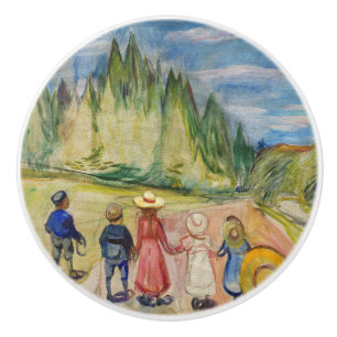 Edvard Munch - Der Märchenwald Keramikknauf