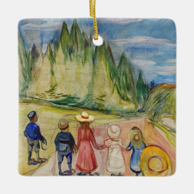 Edvard Munch - Der Märchenwald Keramikornament (Vorderseite)